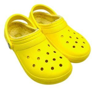 Crocs Classic Lined Clog Unisex Men's 6 Women's 8 Yellow Slippers Garden Shoes